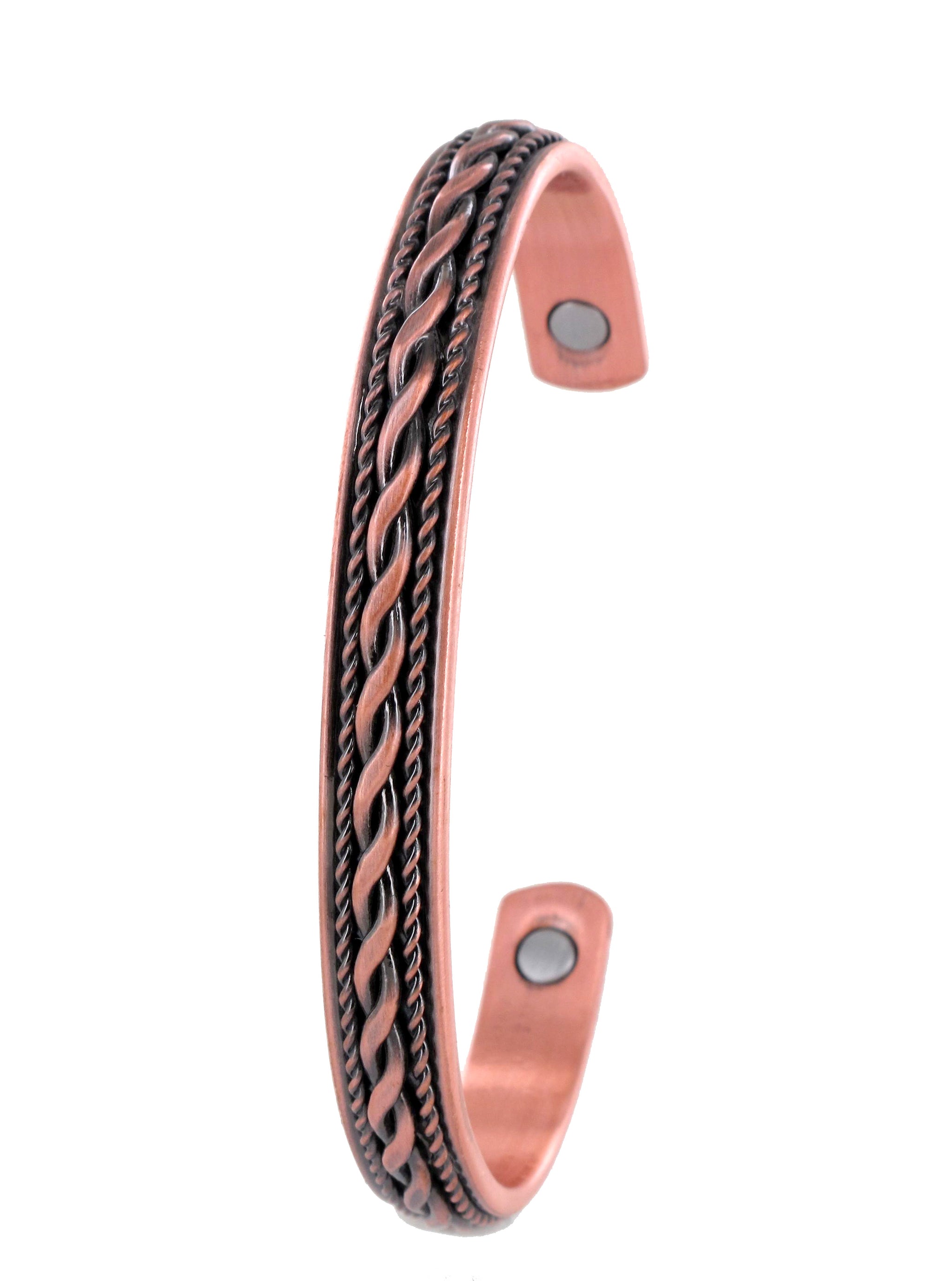 Copper Bracelet - Plaited Rope Twist