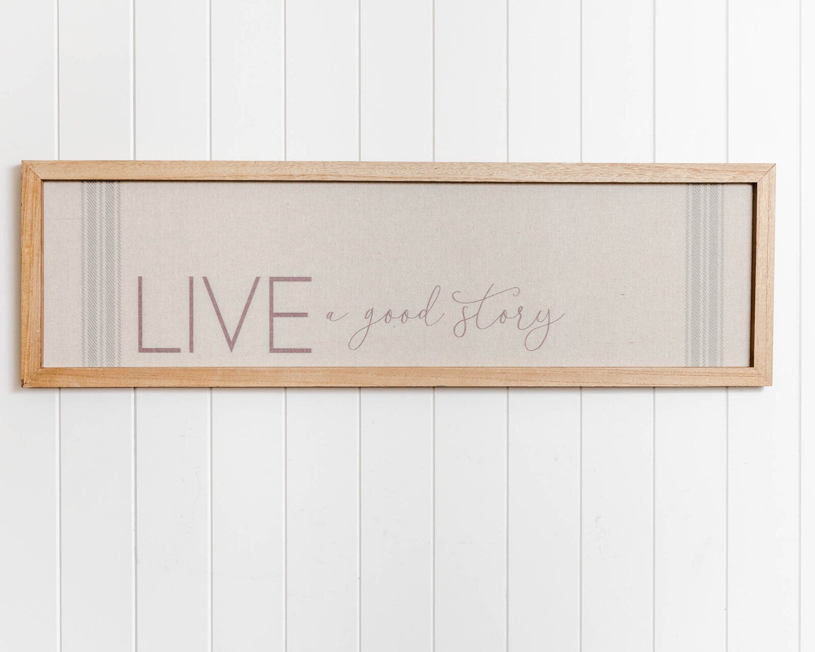 'Live a Good Story' Wooden Sign