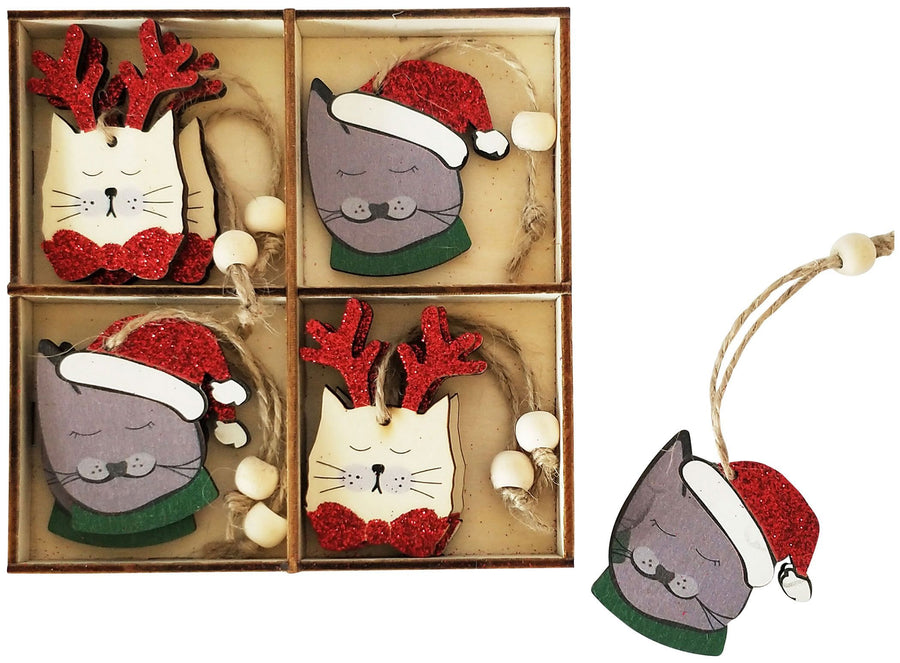 Boxed Hanging Cat Ornaments