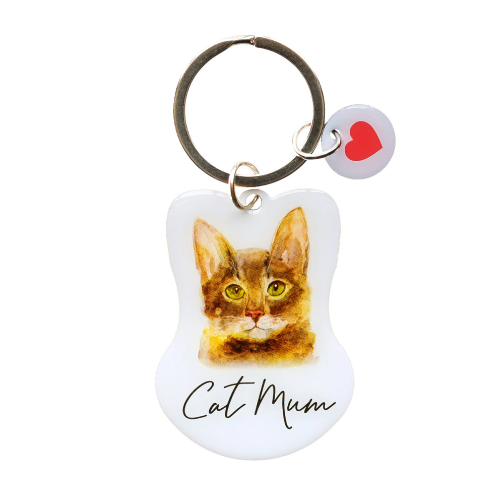 'Cat Mum' Key Ring