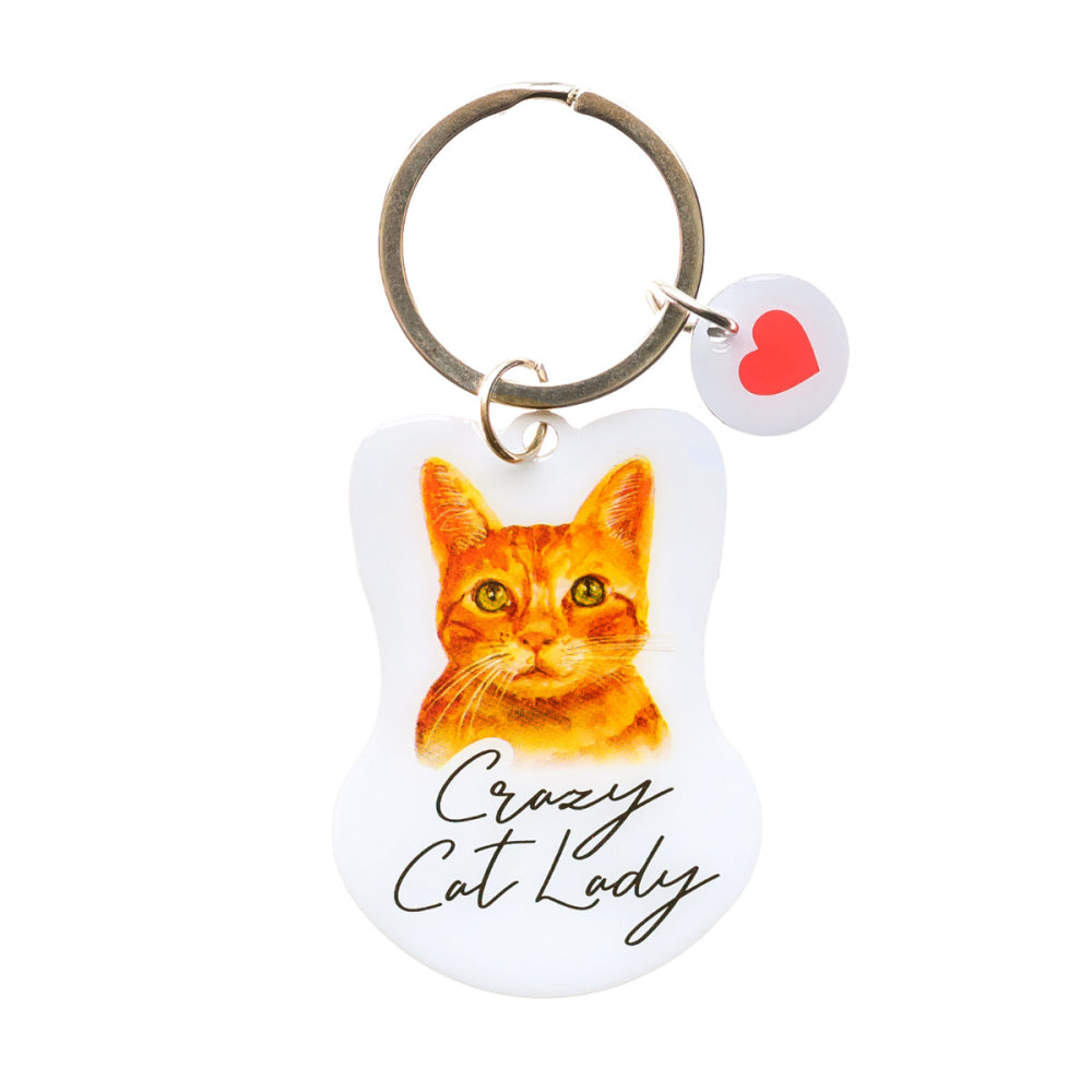 'Crazy Cat Lady' Key Ring