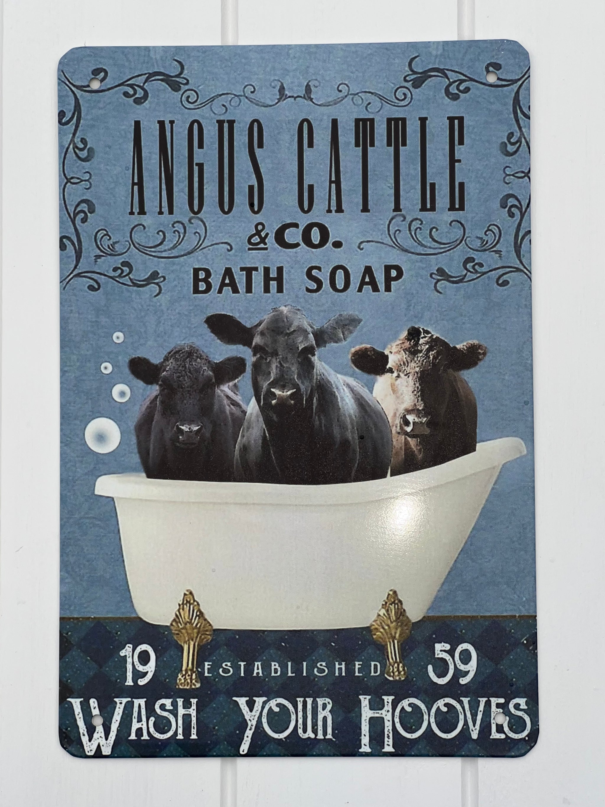 Angus Cattle Co - Bath Soap Tin Sign