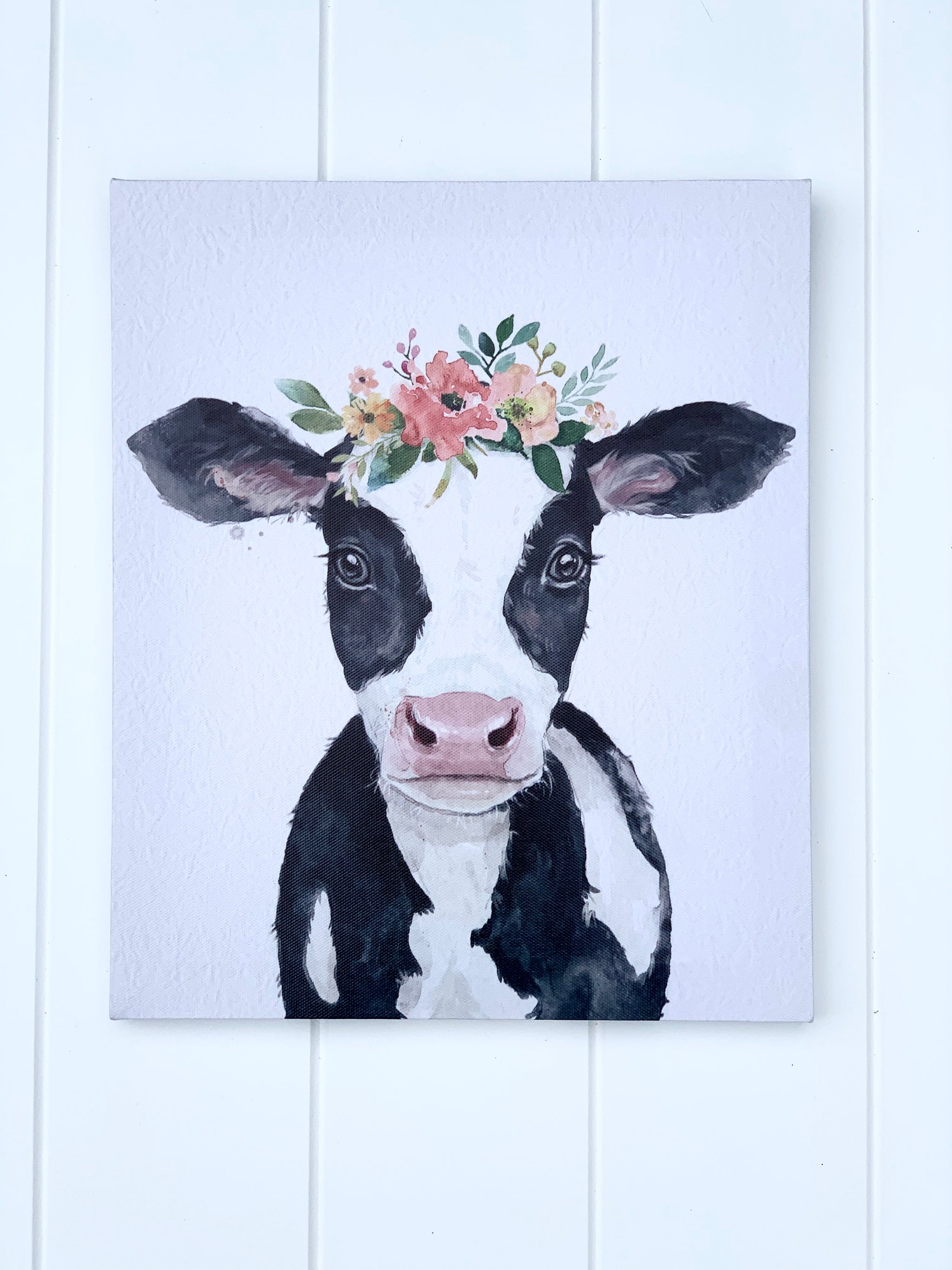 'Floral Crown Calf' Mini Canvas Prints