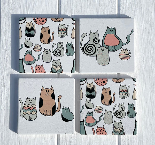 Crazy Cats Coasters - Eclectic Equine & Country