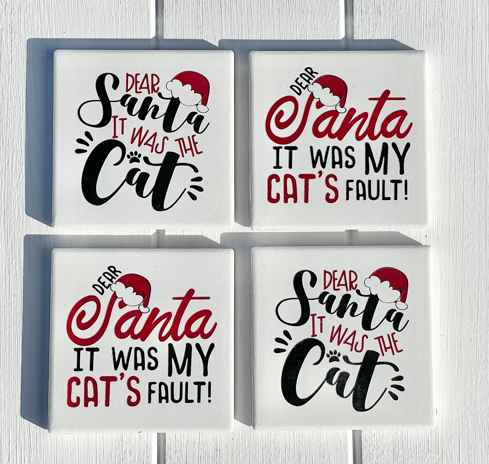 Santa Paws - Cat Coasters