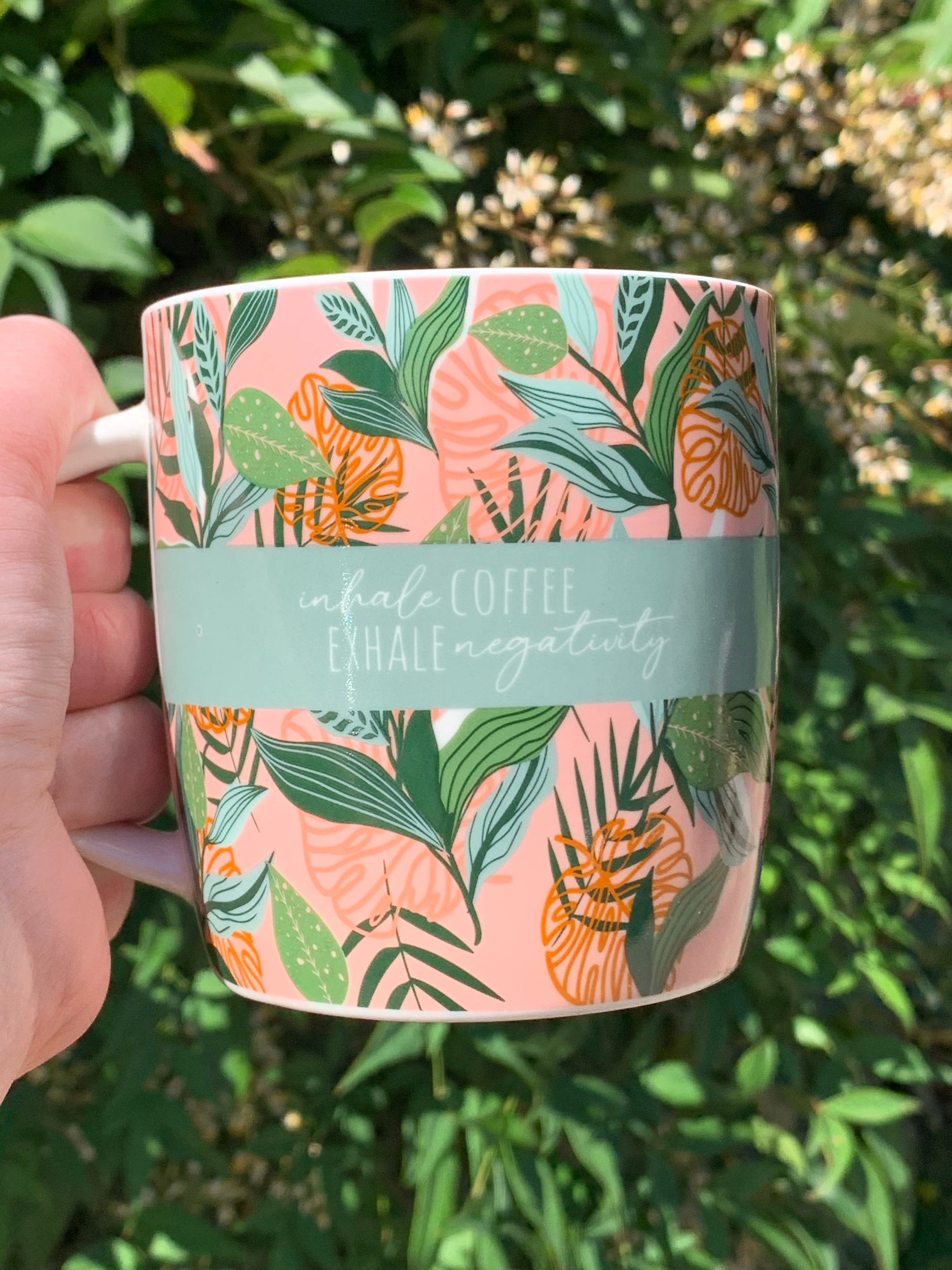 'Inhale Coffee, Exhale Negativity' Mug