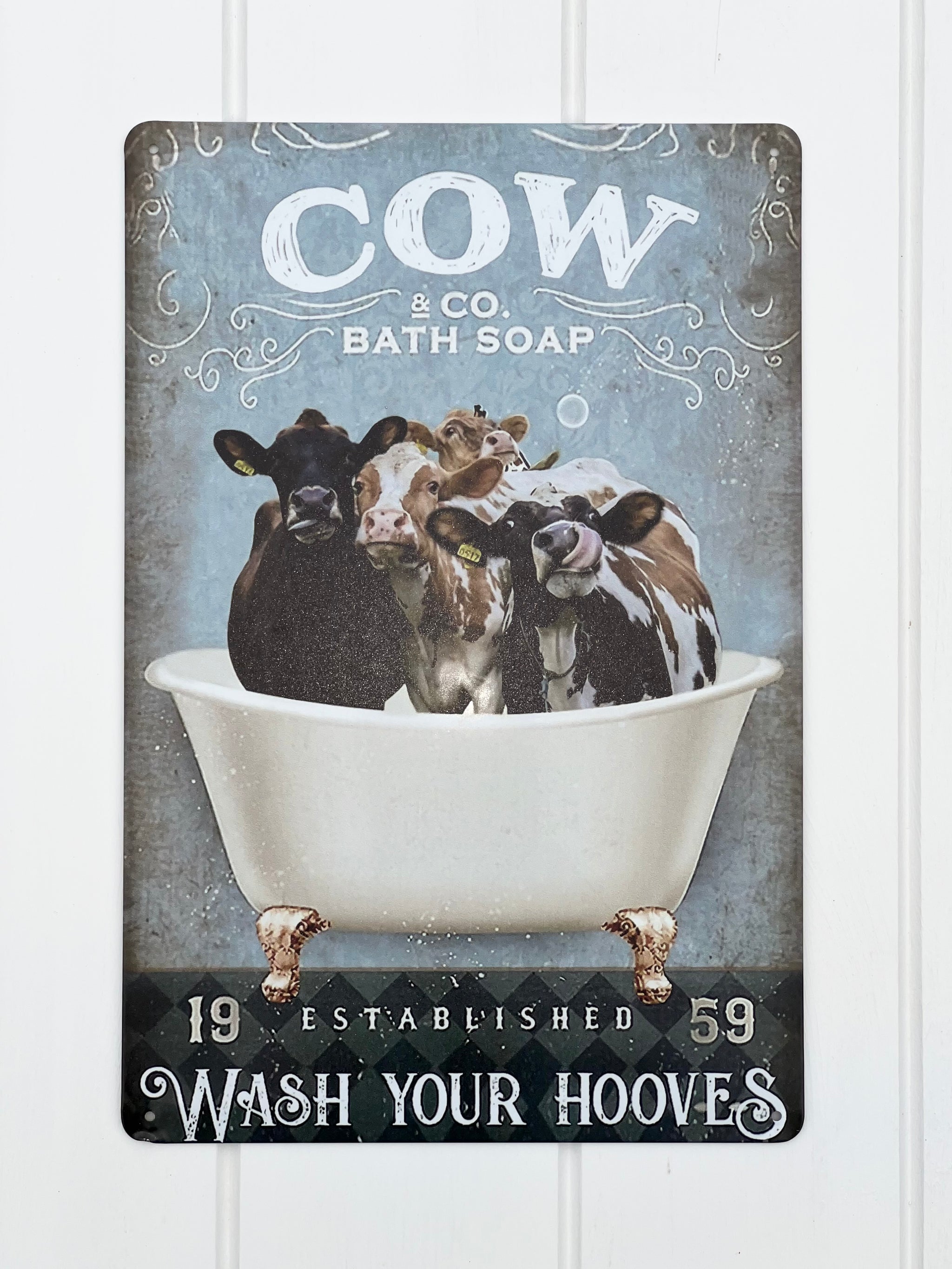 Cow & Co Bath Soap - Tin Sign