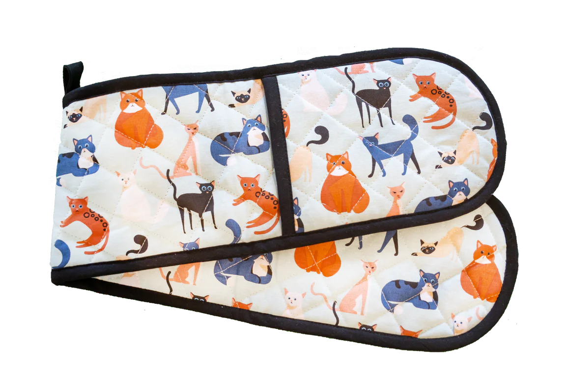 Colourful Cats Double Oven Mitt
