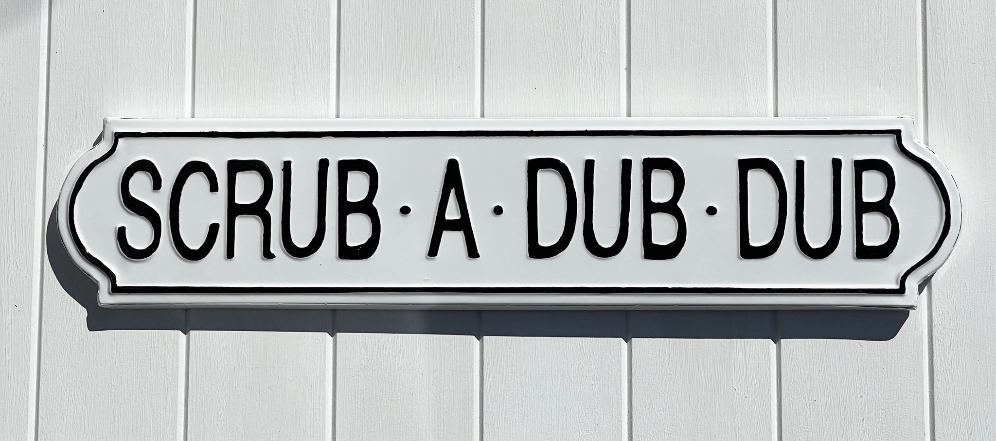 ‘Scrub A Dub Dub' Enamel Sign