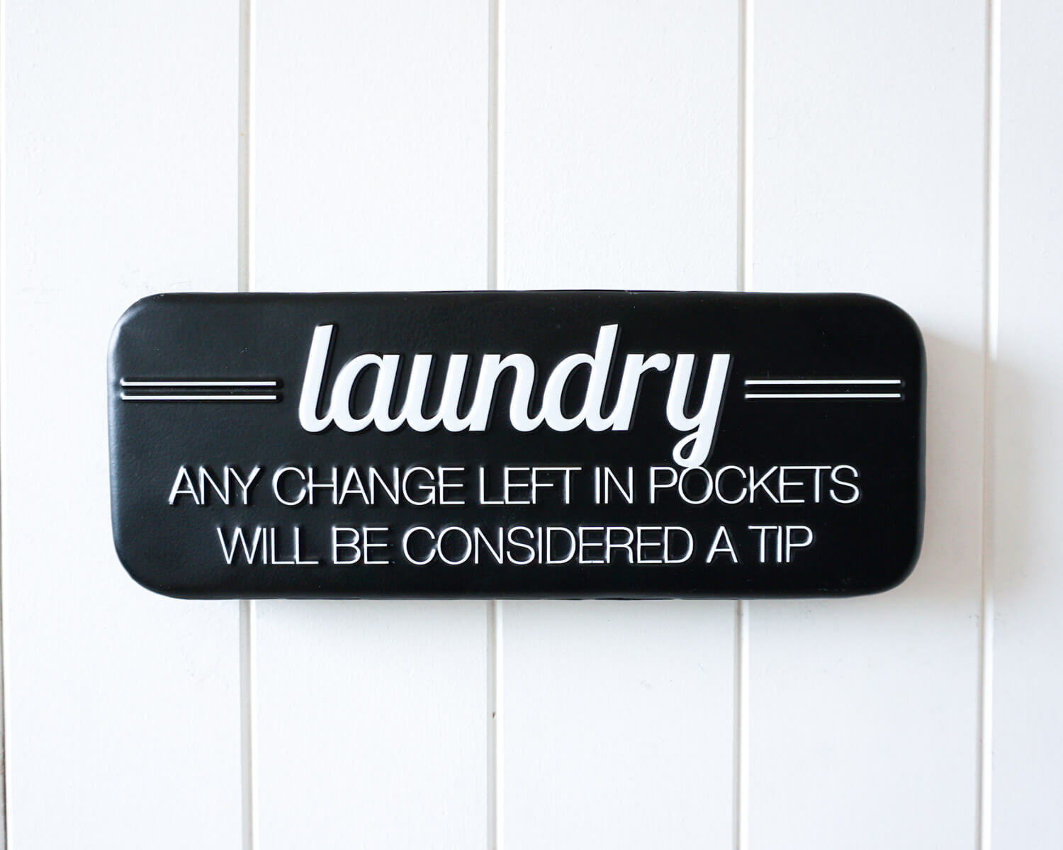 ‘Laundry Tips’ Metal Sign