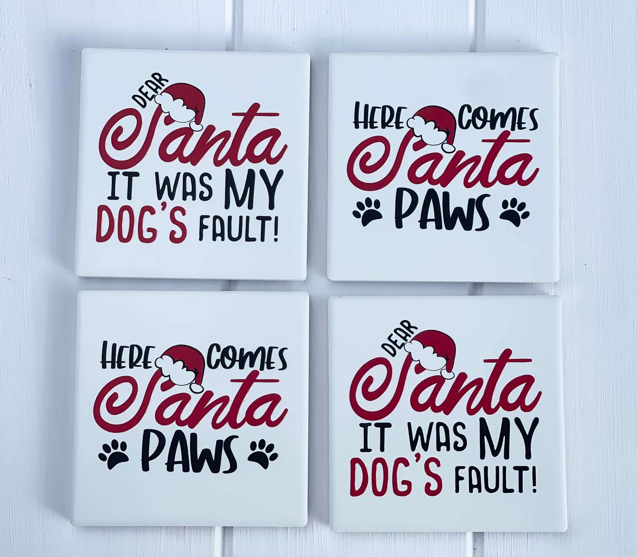Santa Paws - Dog Coasters