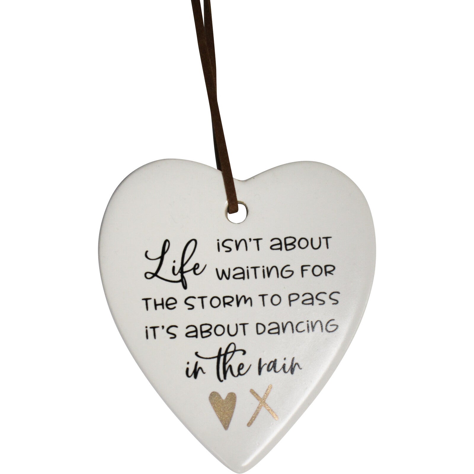 'Dancing In The Rain' Ceramic Heart